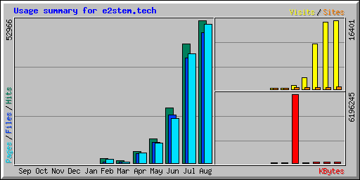 Usage summary for e2stem.tech